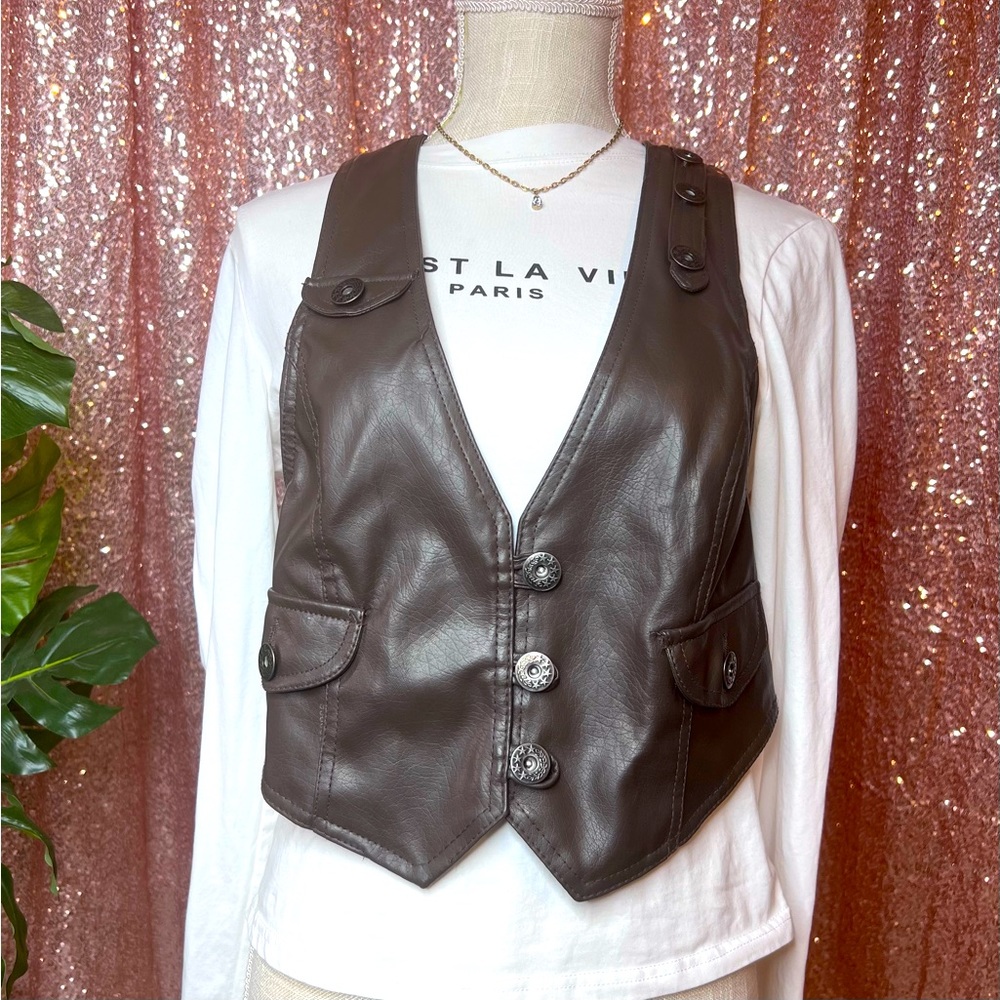 Leather vest